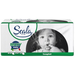 SCALA TOVAGLIOLI MAXI SCORTA 200 TOVAGLIOLI DI CARTA BIANCHI