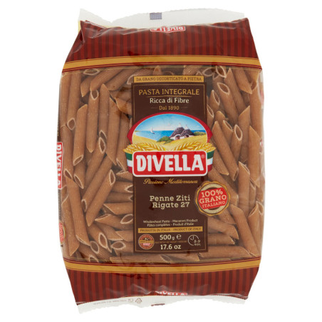 DIVELLA INTEGRALE PENNE ZITI RIGATE N°27 500 GR.