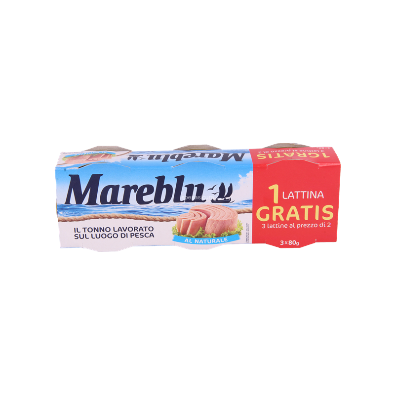 MAREBLU TONNO AL NATURALE 2+1x80 GR.