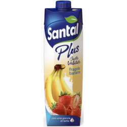 SANTÀL PLUS SUCCO DI FRUTTA GUSTO VELLUTATO FRAGOLA E BANANA 1 LT.
