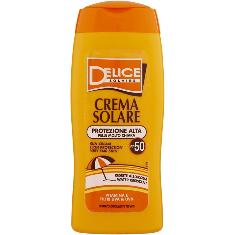DELICE SOLAIRE CREMA SOLARE PROTEZIONE ALTA 50 SPF 250 ML.