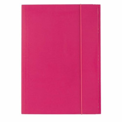 CARTELLINA A 3 LEMBI CON ELASTICO 25X35CM - FUCSIA