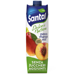 SANTÀL DOLCE DI NATURA SUCCO DI FRUTTA PESCA E MANGO MIX SENZA ZUCCHERI 1 LT.
