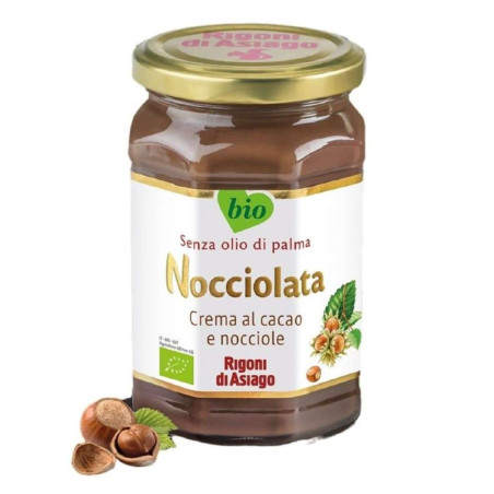 RIGONI DI ASIAGO NOCCIOLATA CREMA SPALMABILE AL CACAO E NOCCIOLE BIO 250 GR.
