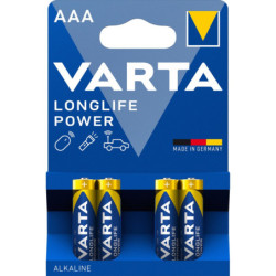 VARTA PILE ALCALINE LONGLIFE POWER MINISTILO AAA - BLISTER DA 4 BATTERIE