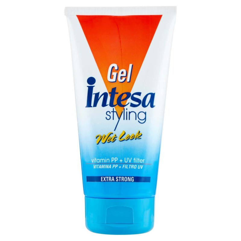 INTESA STYLING GEL PER CAPELLI EXTRA STRONG WET LOOK CON VITAMINA PP E FILTRO UV 150 ML.