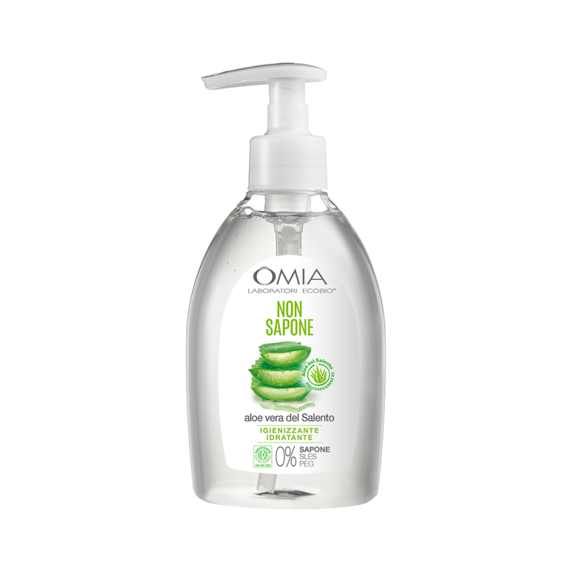 OMIA NON SAPONE CON ALOE VERA DEL SALENTO IGIENIZZANTE E IDRATANTE 0% SAPONE 300 ML.