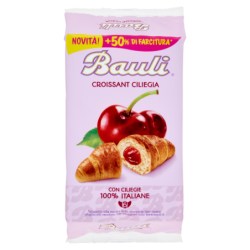BAULI CROISSANT CON RIPIENO DI CILIEGIE 100% ITALIANE CONFEZIONE DA 6 CORNETTI