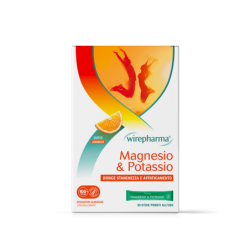 WIREPHARMA MAGNESIO E POTASSIO GUSTO ARANCIA INTEGRATORE ALIMENTARE PER STANCHEZZA E AFFATICAMENTO 30 STICK 210 GR.