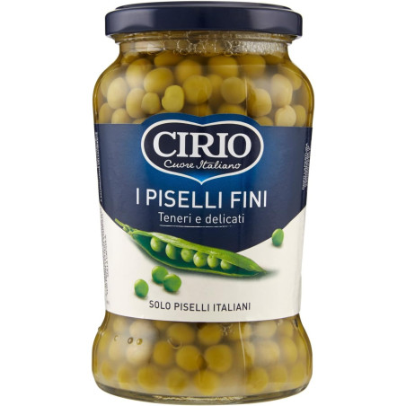 CIRIO PISELLI FINI TENERI E DELICATI IN VETRO 360 GR.