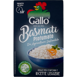GALLO RISO BASMATI PROFUMATO DA AGRICOLTURA SOSTENIBILE 500 GR.
