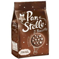 MULINO BIANCO PAN DI STELLE BISCOTTI AL CACAO, NOCCIOLE E STELLE DI GLASSA 350 GR.