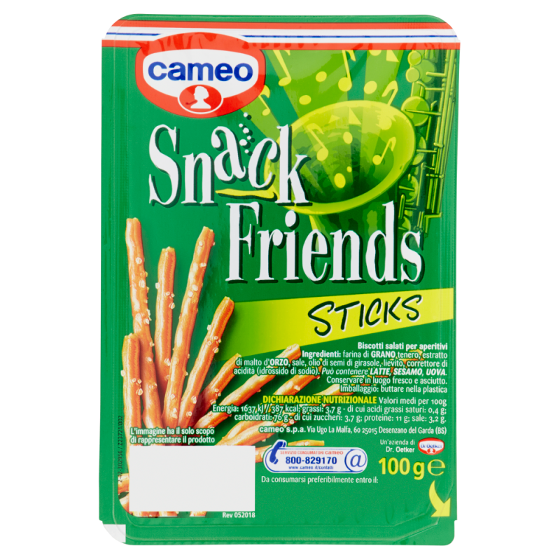 CAMEO SNACK FRIENDS STICKS SALATI 100 GR.