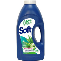 SOFT DETERSIVO PER LAVATRICE LINFA DI ALOE 50 LAVAGGI 2,25 LT.