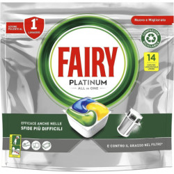 FAIRY PLATINUM ALL IN ONE LIMONE PASTIGLIE PER LAVASTOVIGLIE - 14 CAPSULE PER LAVASTOVIGLIE