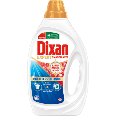 DIXAN EXPERT SMACCHIANTE PULITO PROFONDO DETERSIVO PER LAVATRICE 17 LAVAGGI 765 ML.