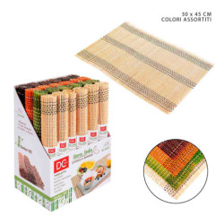 TOVAGLIETTA IN BAMBOO 100% NATURALE 30x45 CM - COLORI ASSORTITI - MODELLO H