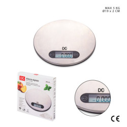 BILANCIA DA CUCINA DIGITALE TONDA MAX 5KG D19x2CM