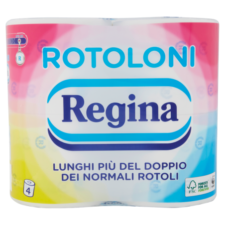 REGINA ROTOLONI CARTA IGIENICA DECORATA 4 ROTOLI A 2 VELI