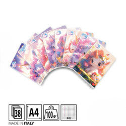 PIGNA UNICORNO QUADERNONE A4 A QUADRETTI DI 5 MM CON MARGINI