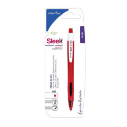 PENNA GEL A SCATTO SLEEK CON INCHIOSTRO A BASE D'OLIO 1MM - ROSSO