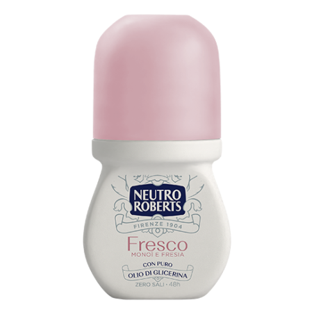 NEUTRO ROBERTS DEODORANTE ROLL ON FRESCO ROSA CON MONOI E FRESIA 50 ML.