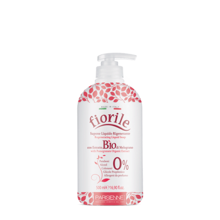 PARISIENNE FIORILE SAPONE LIQUIDO RIGENERANTE BIO CON ESTRATTO DI MELOGRANO 500 ML.