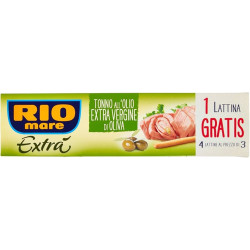 RIO MARE TONNO ALL'OLIO EXTRA VERGINE DI OLIVA 80x3+1 GR.