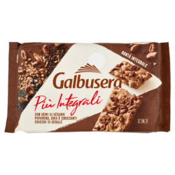 GALBUSERA PIU'INTEGRALI CRACKER CON SEMI DI SESAMO, PAPAVERO, CHIA E CROCCANTI CHICCHI DI SEGALE 380 GR.