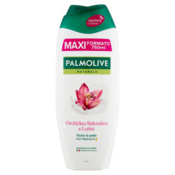 PALMOLIVE NATURALS BAGNOSCHIUMA CON ORCHIDEA SELVATICA E LATTE IDRATANTE 750 ML.