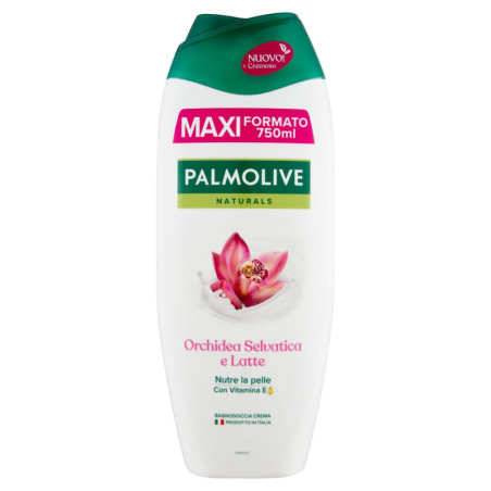 PALMOLIVE NATURALS BAGNOSCHIUMA CON ORCHIDEA SELVATICA E LATTE IDRATANTE 750 ML.