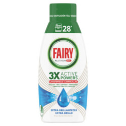 FAIRY PLATINUM GEL 3X ACTIVE POWERS BLU EXTRA BRILLANTEZZA DETERGENTE LAVASTOVIGLIE BREZZA MARINA 504 ML.