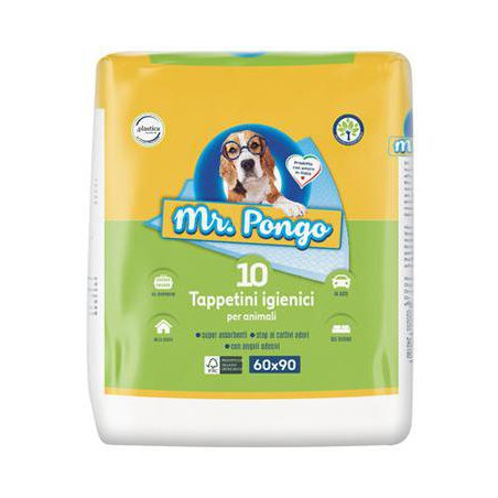 MR. PONGO TAPPETINI ASSORBENTI PER ANIMALI 60X90 CM - 10 PEZZI