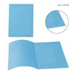 PIGNA CARTELLINA ECO A 3 LEMBI 24.5x33 CM AZZURRA