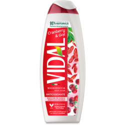 VIDAL BAGNODOCCIA ANTIOSSIDANTE CON BACCHE DI GOJI E MIRTILLO ROSSO 500 ML.