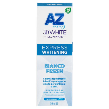 AZ RICERCA DENTIFRICIO 3D WHITE ILLUMINATE EXPRESS WHITENING BIANCO FRESH 50 ML.