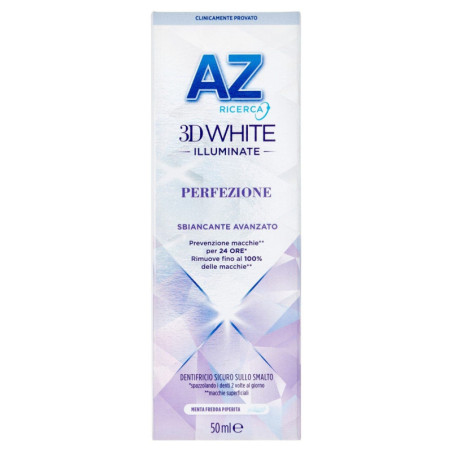 AZ RICERCA DENTIFRICIO 3D WHITE ILLUMINATE PERFEZIONE SBIANCANTE AVANZATO 50 ML.