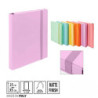 CARTELLA PORTADOCUMENTI CON ELASTICO PIATTO COLORE PASTELLO 25x34 CM - DORSO 5 CM
