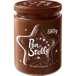 PAN DI STELLE CREMA SPALMABILE CON GRANELLA DI BISCOTTO 580 GR.