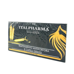 ITALPHARMA TRATTAMENTO ANTIFORFORA E CAPELLI GRASSI - 6 FIALE DA 10 ML.
