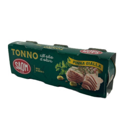 SAOM TONNO ALL'OLIO DI OLIVA RICCO IN OMEGA 3 IN LATTINA 3x70 GR.