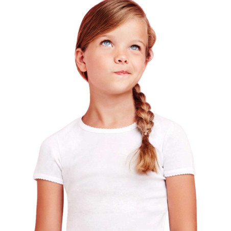 MAGLIA BIMBA MANICA CORTA PROFILO SMERLATO ELLEPI 4290 2-10 ANNI