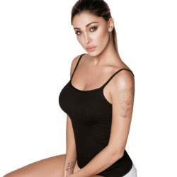 Canottiera donna spallina stretta in cotone modal Jadea Basic 4179