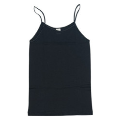 Canotta donna spallina stretta in cotone mercerizzato Moretta 1417 tg.8-9 Nero