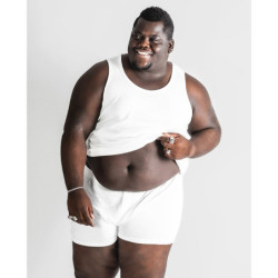 Boxer uomo taglie forti in jersey di cotone Map 5003 Bianco