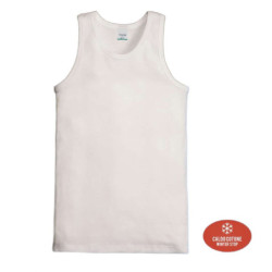 Canottiera uomo spalla larga in cotone felpato Fragi 760 bianco