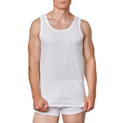 Canotta uomo spalla larga filo di scozia scarto ago Gicipi 281 Bianco tg 8