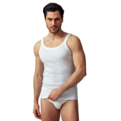 CANOTTA UOMO SPALLA STRETTA IN COTONE COSTINA OLTREMARE 1590