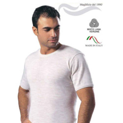 Maglia uomo a manica corta misto lana Leable 416 Tg.4  6