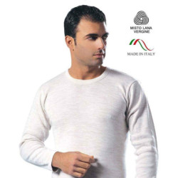 MAGLIA IN MISTO LANA MANICA LUNGA UOMO LEABLE 417 Tg.7  8